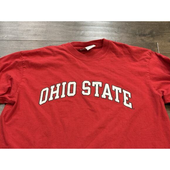 Champion Authentic Mens Red NCAA OHIO STATE Buckeyes Long Sleeve Shirt Size L - Picture 4 of 8